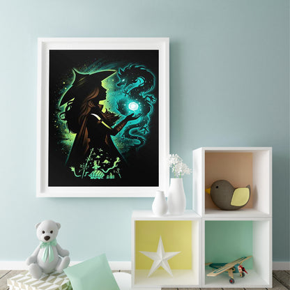 Legend Of Dragon Hunt - Raya Silhouette - Full Square Drill Diamond Painting 50*60CM