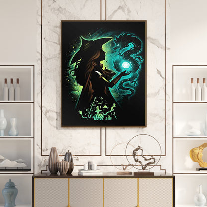 Legend Of Dragon Hunt - Raya Silhouette - Full Square Drill Diamond Painting 50*60CM