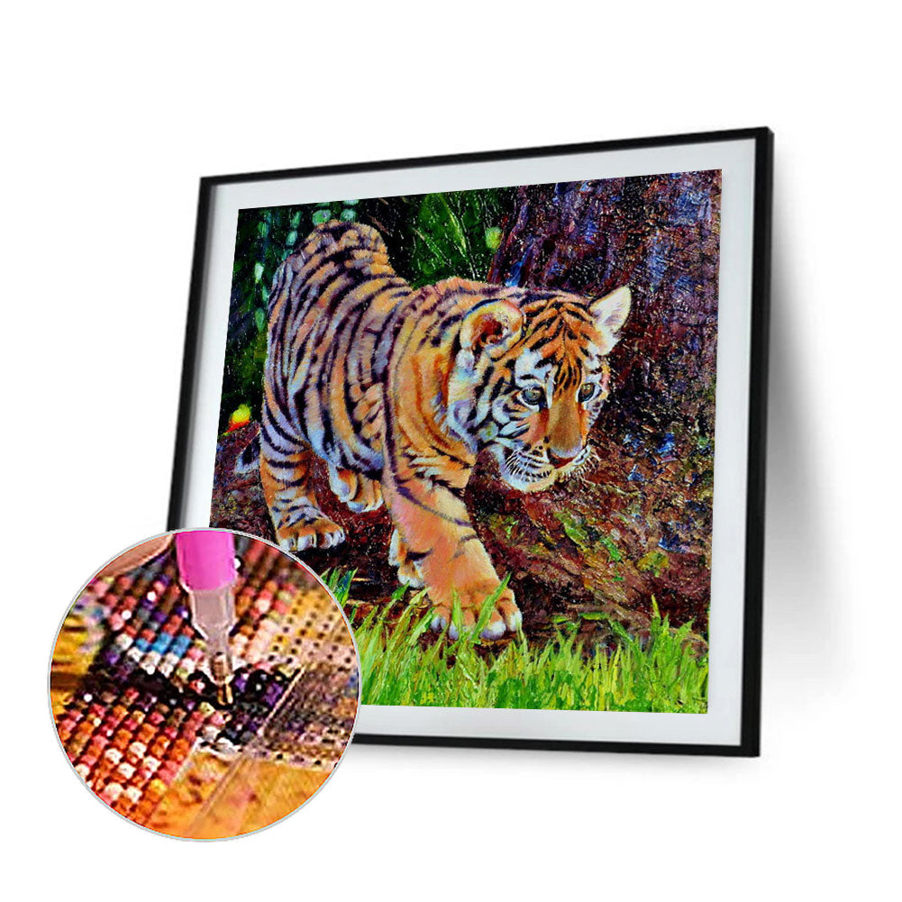 Tiger - Full Round Drill Diamond Painting 30*30CM