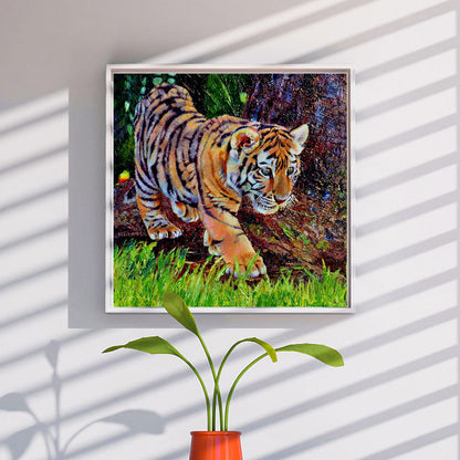 Tiger - Full Round Drill Diamond Painting 30*30CM