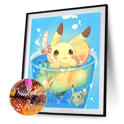 Pok¨¦mon - Pikachu - Full Round Drill Diamond Painting 40*50CM