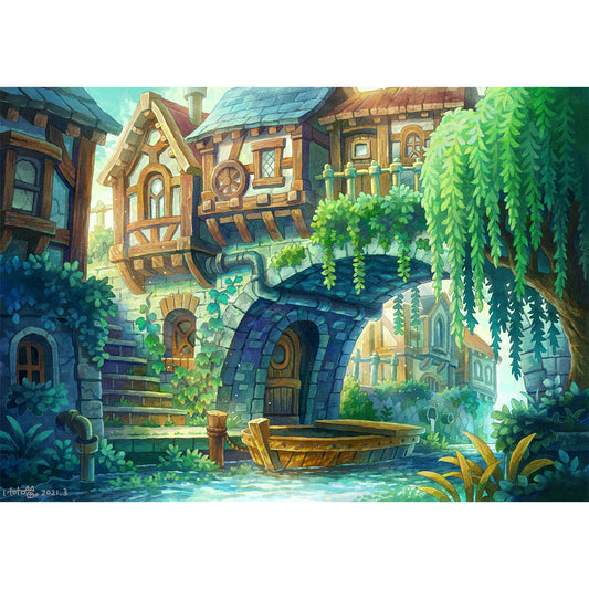 Illustration 40*30CM(Canvas) Full Round Drill Diamond Painting