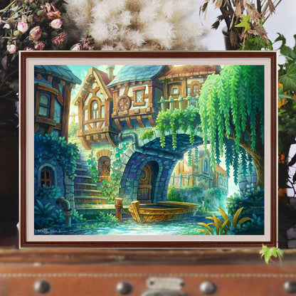 Illustration 40*30CM(Canvas) Full Round Drill Diamond Painting