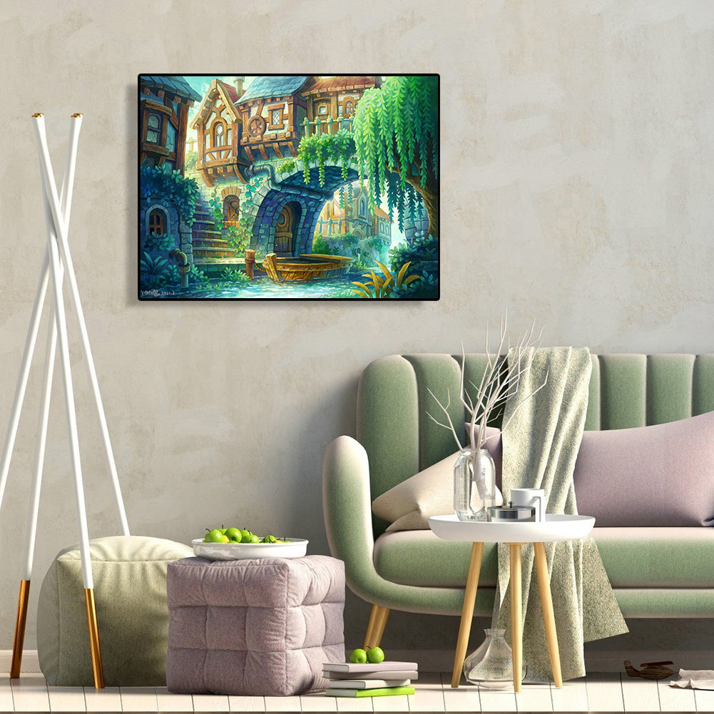 Illustration 40*30CM(Canvas) Full Round Drill Diamond Painting