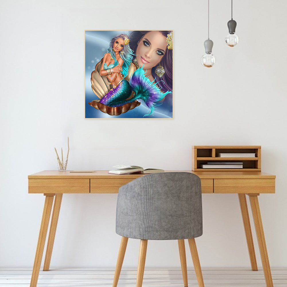 Mermaid Princess 40*40CM(Canvas) Full Round Drill Diamond Painting