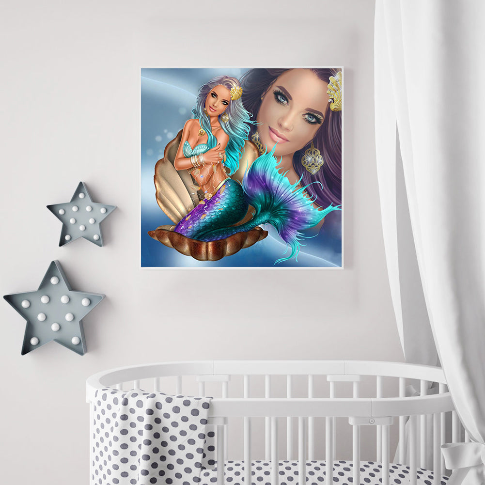 Mermaid Princess 40*40CM(Canvas) Full Round Drill Diamond Painting