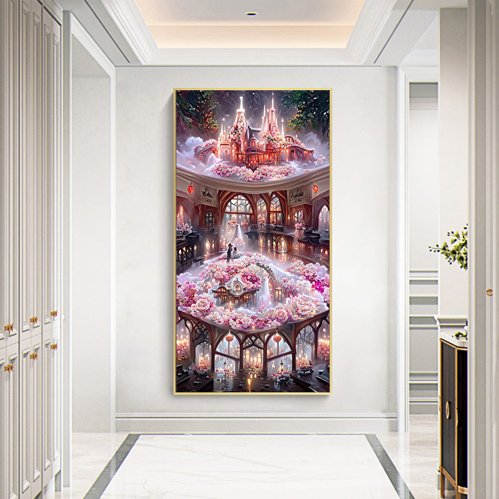 Rose Manor 40*70CM(Canvas) Full Round Drill Diamond Painting