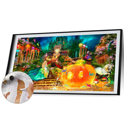 Castle Pumpkin Wagon - Full Round Drill Diamond Painting 50*30CM