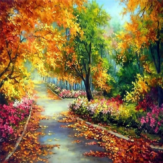 Autumn Forest Trail - Full Square Drill Diamond Painting 40*40CM