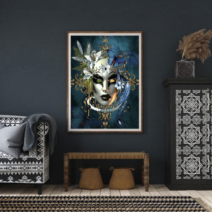 Mask Woman - Full Square Drill Diamond Painting 50*60CM