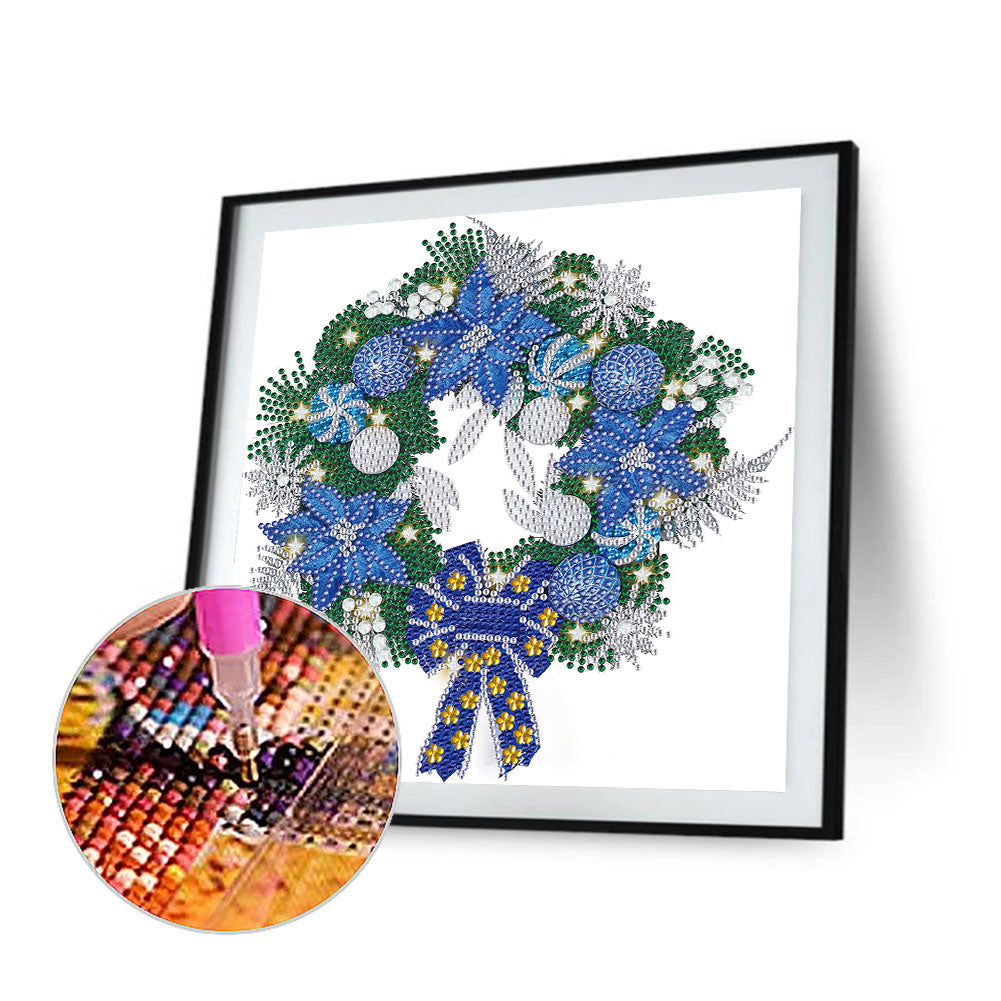 Wreath 30*30CM(Canvas) Special Shaped Drill Diamond Painting