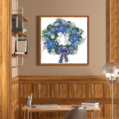 Wreath 30*30CM(Canvas) Special Shaped Drill Diamond Painting