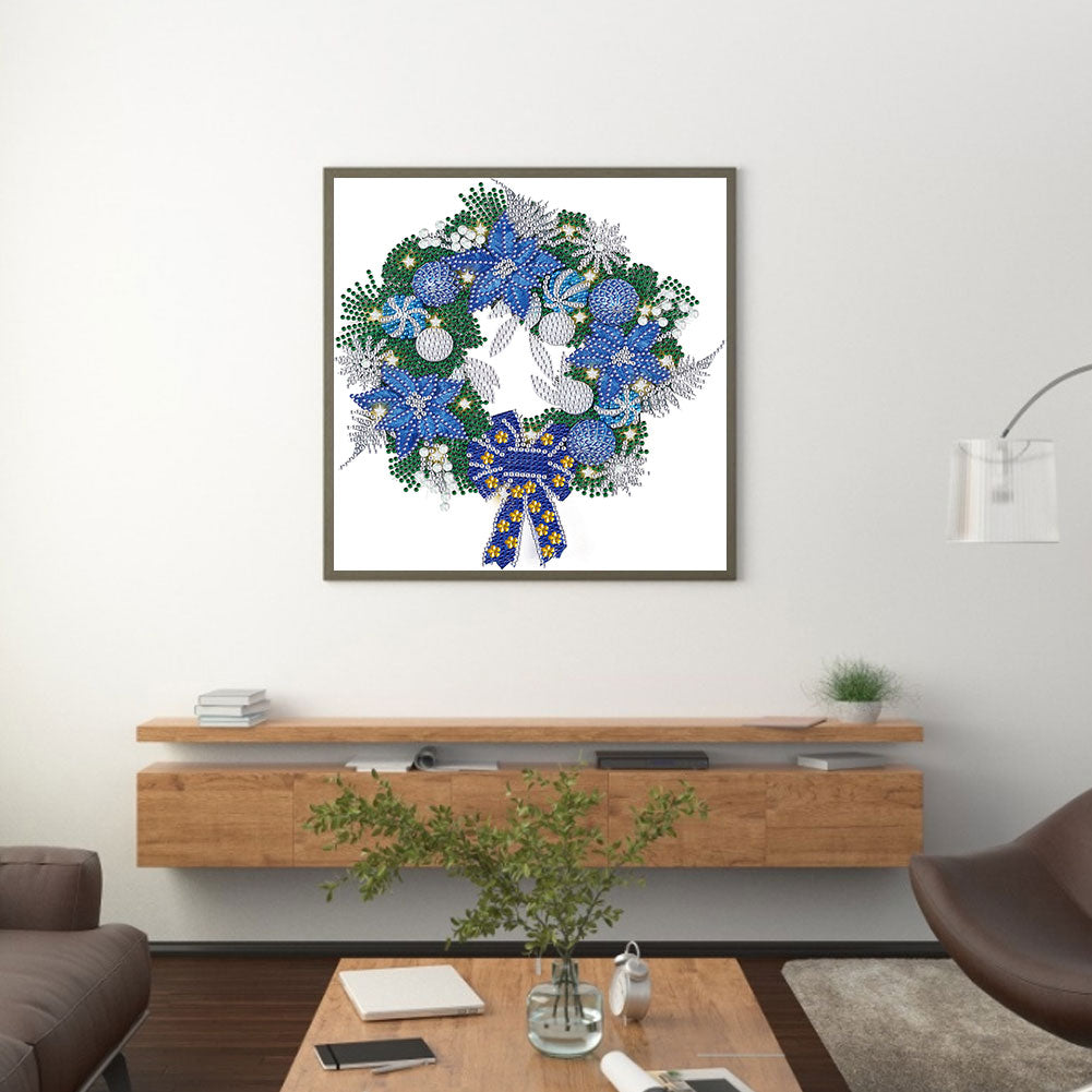 Wreath 30*30CM(Canvas) Special Shaped Drill Diamond Painting