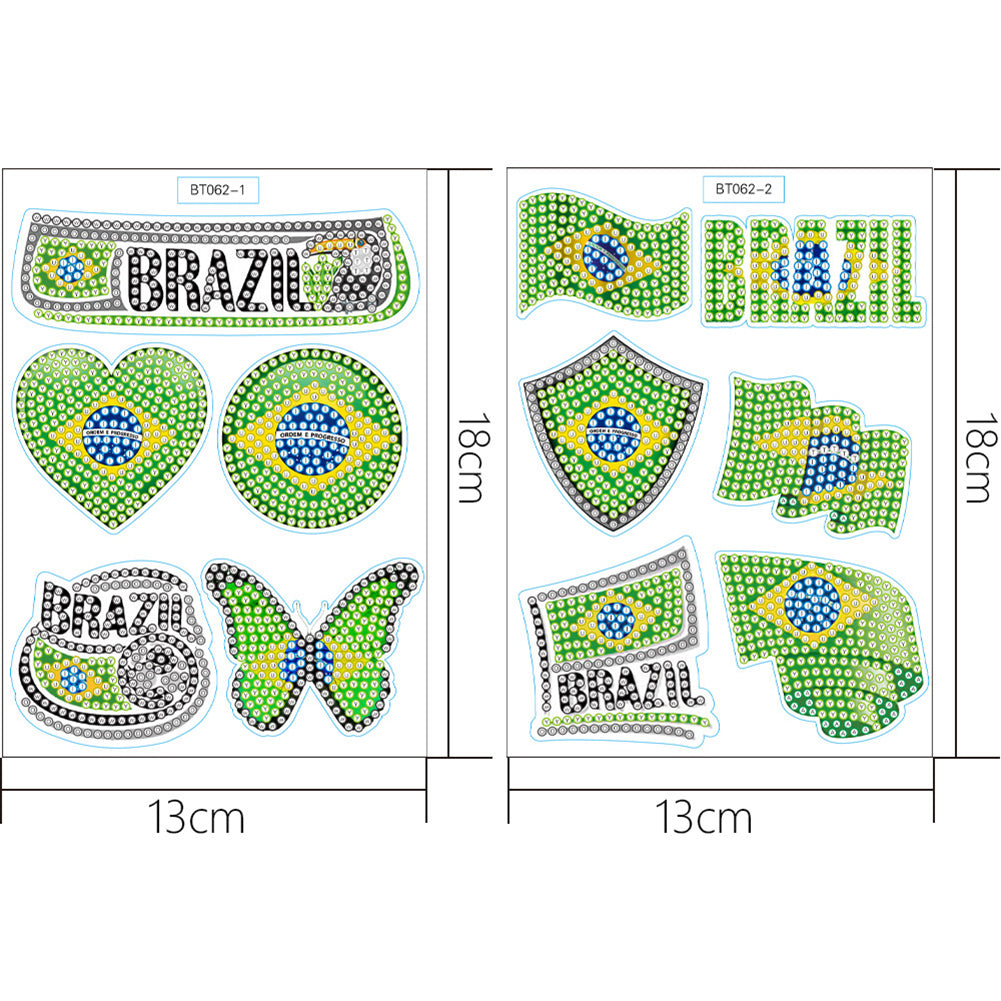 Diamond Painting Football Match Sticker DIY Football Stickers Art for Kids Gifts