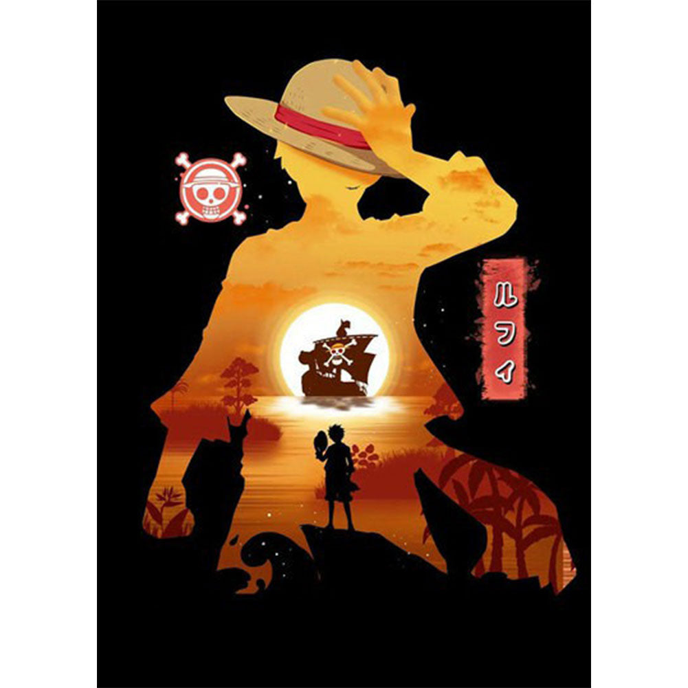 Luffy Silhouette 30*40CM(Canvas) Full Square Drill Diamond Painting