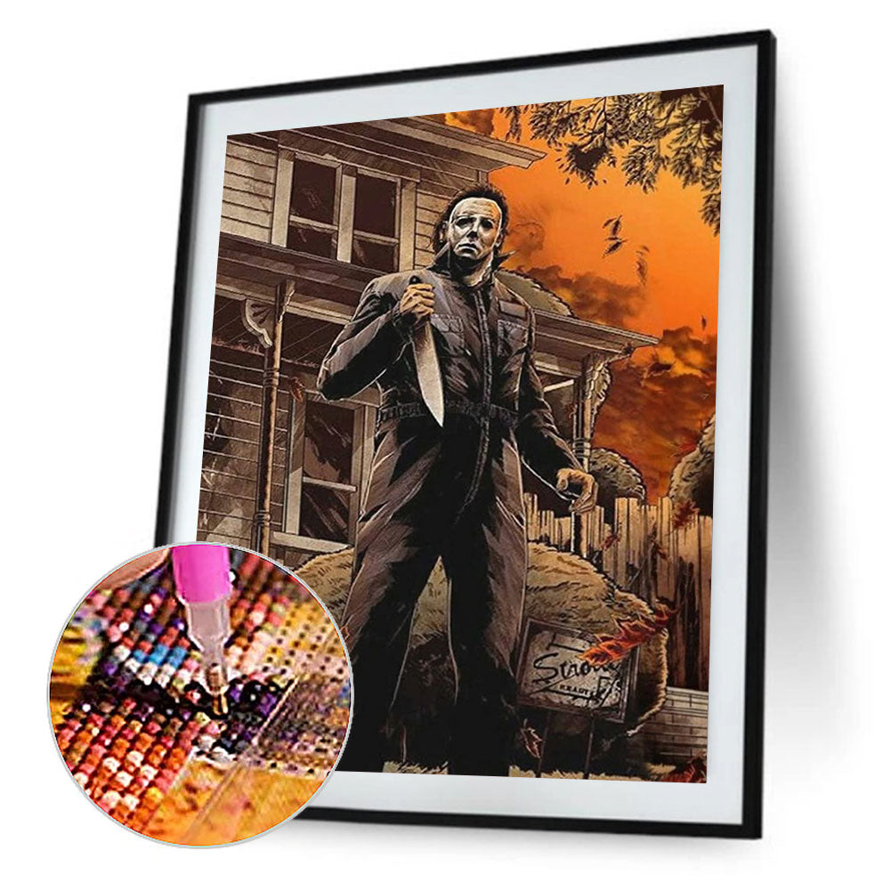 Horror Movie Halloween - Michael Myers - Full Round Drill Diamond Painting 30*40CM