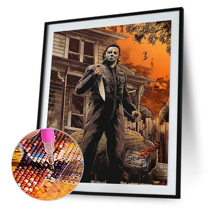 Horror Movie Halloween - Michael Myers - Full Round Drill Diamond Painting 30*40CM