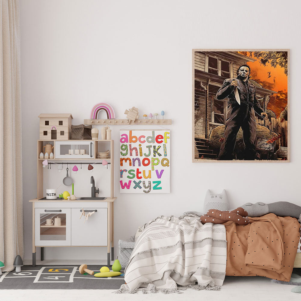 Horror Movie Halloween - Michael Myers - Full Round Drill Diamond Painting 30*40CM