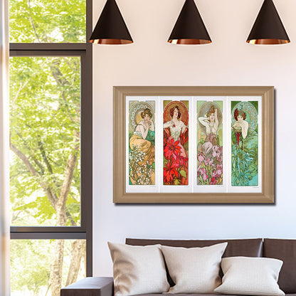 Four Seasons Woman - Full Round Drill Diamond Painting 50*30CM