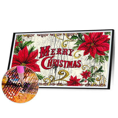 Christmas Flower - Full Round Drill Diamond Painting 80*35CM