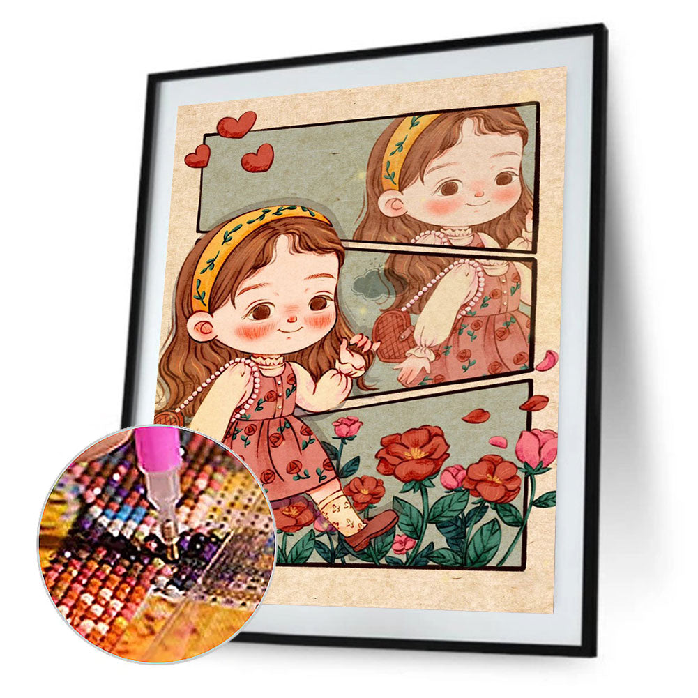 Little Girl - Full Round Drill Diamond Painting 30*40CM