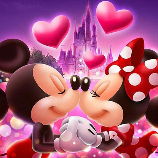 Disney Mickey And Minnie - Full Round Drill Diamond Painting 50*50CM