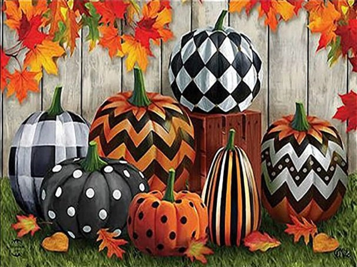 Halloween Pumpkin - Full Round Drill Diamond Painting 40*30CM