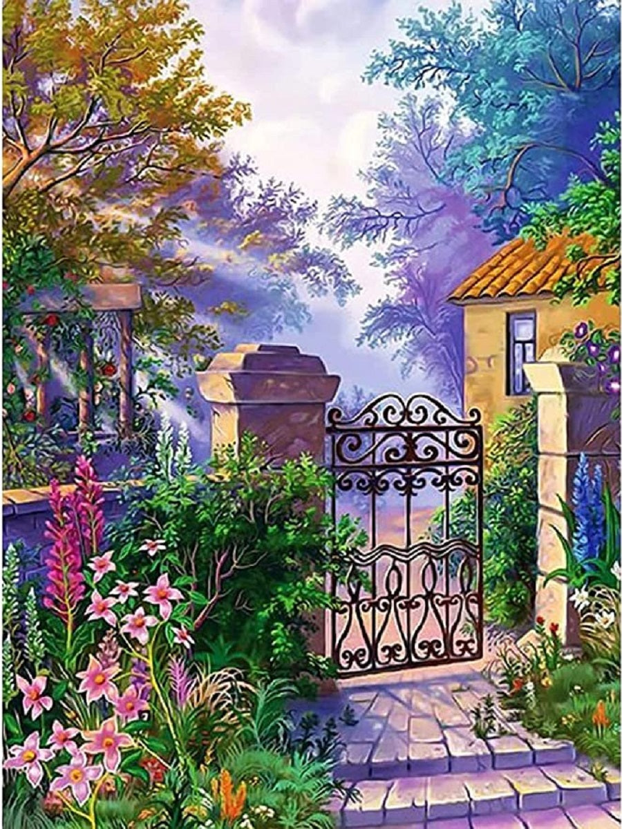 Garden House - Full Round Drill Diamond Painting 30*40CM