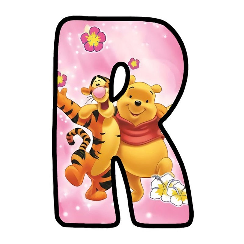 Winnie The Pooh Letter R - Full Round Drill Diamond Painting 30*30CM