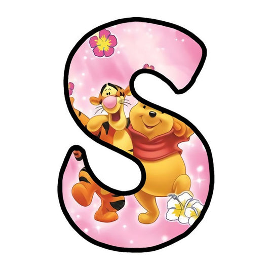 Winnie The Pooh Letter S - Full Round Drill Diamond Painting 30*30CM