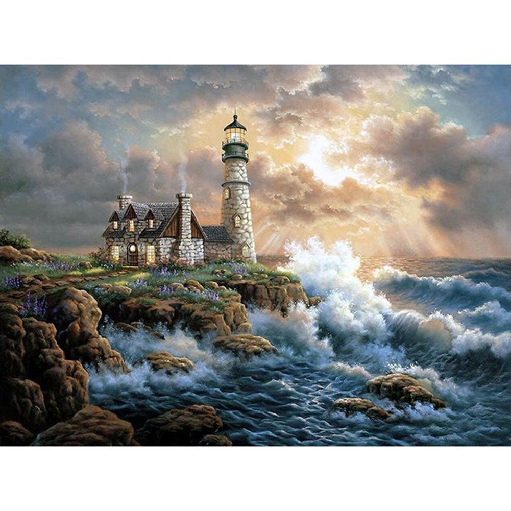 Lighthouse - Full Round Drill Diamond Painting 50*40CM