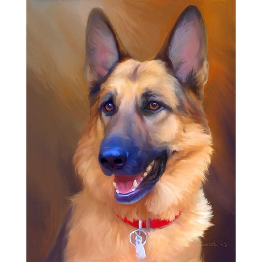 German Shepherd - Full Square Drill Diamond Painting 40*50CM