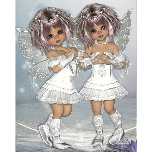 Twin Dolls - Full Square Drill Diamond Painting 40*50CM