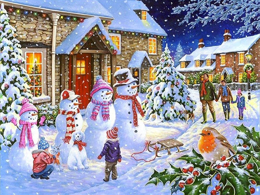 Christmas Spirit 50*40CM(Canvas) Full Square Drill Diamond Painting