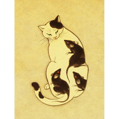 Cat - Full Round Drill Diamond Painting 40*50CM