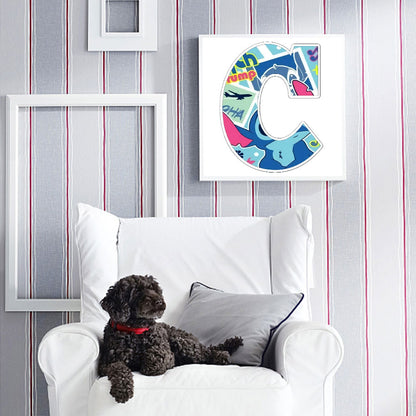 Stitch Letter C - Full Round Drill Diamond Painting 30*30CM