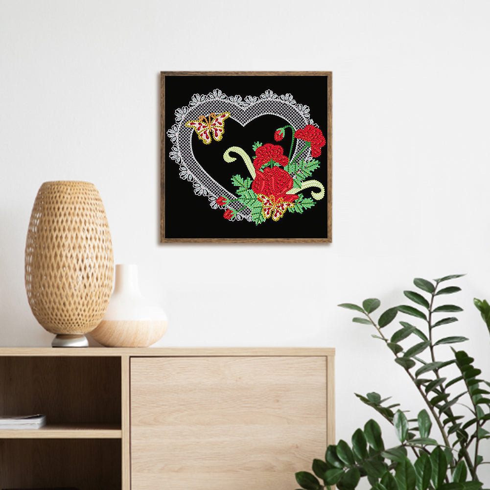 Line Art 30*30CM(Canvas) Special Shaped Drill Diamond Painting