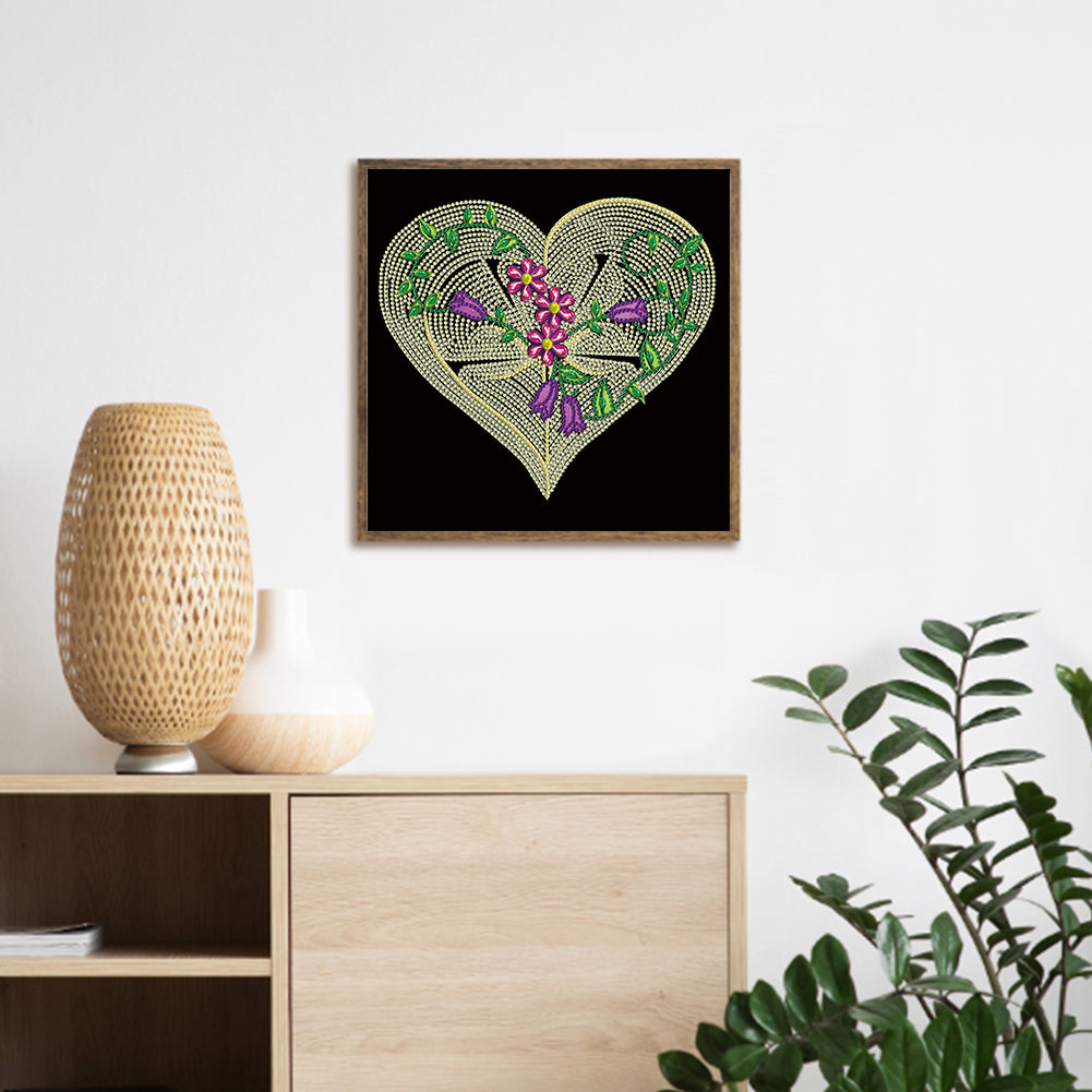 Line Art 30*30CM(Canvas) Special Shaped Drill Diamond Painting