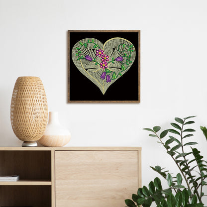 Line Art 30*30CM(Canvas) Special Shaped Drill Diamond Painting