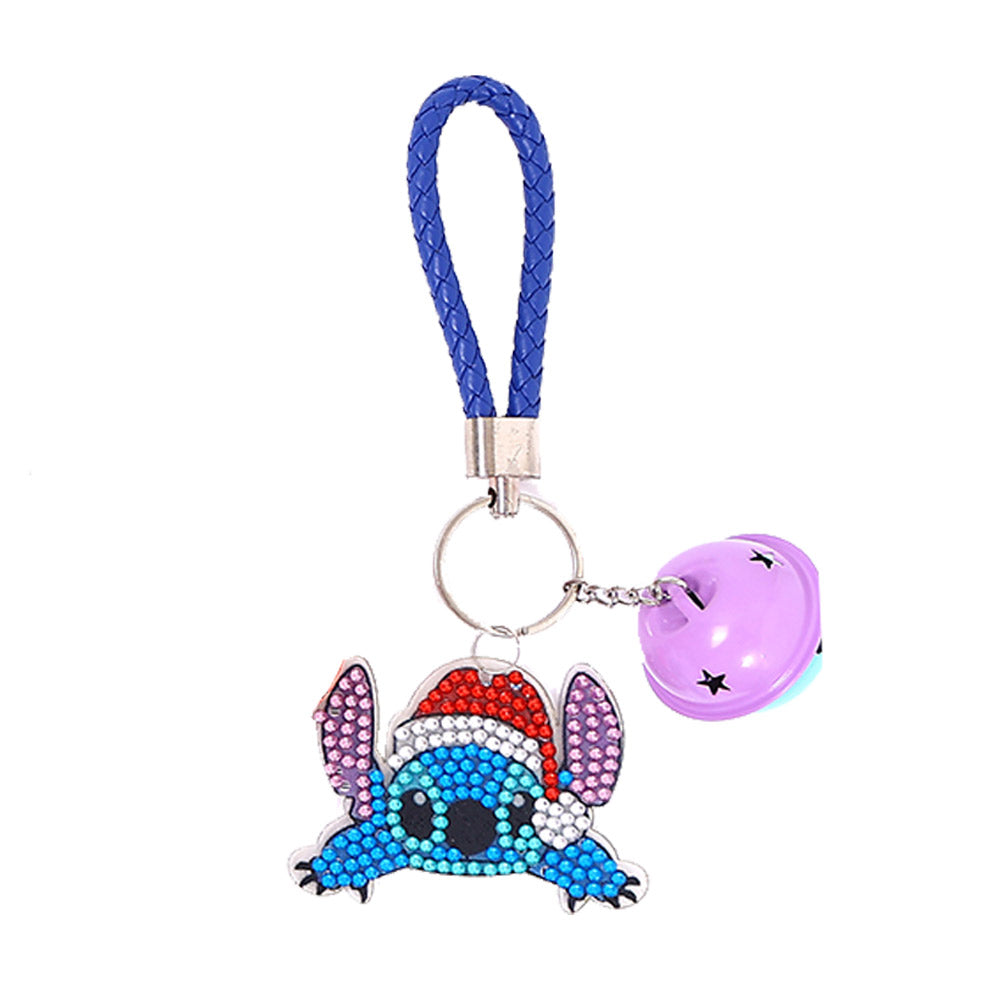 DIY Diamonds Painting Keychain Crystal Small Bell Keychain for Women Bag Pendant