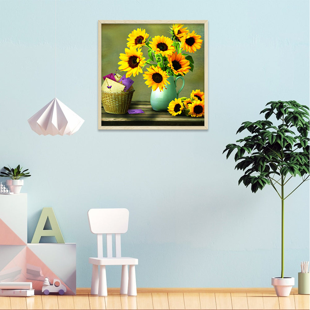 Sunflower - Full Round Drill Diamond Painting 50*50CM