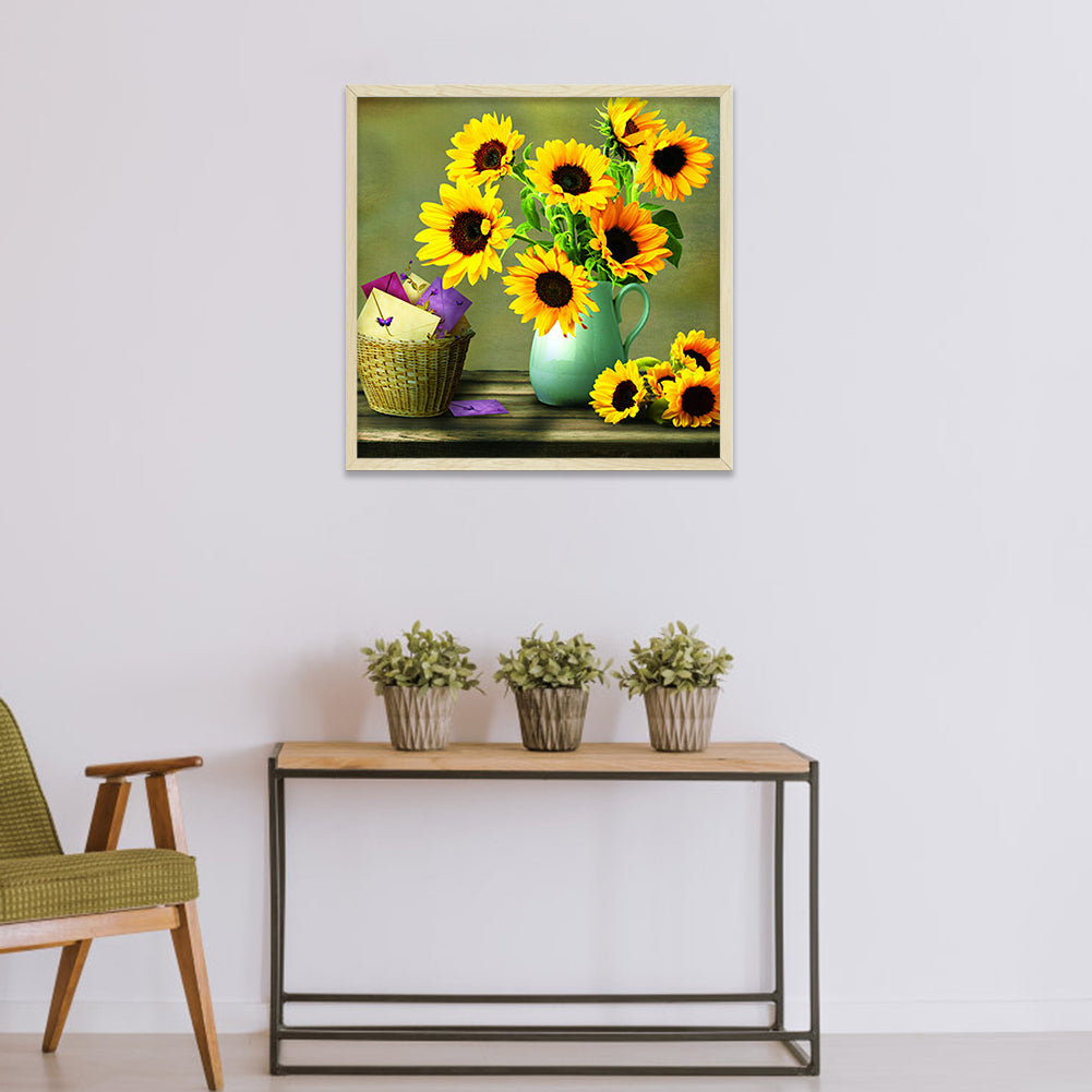 Sunflower - Full Round Drill Diamond Painting 50*50CM