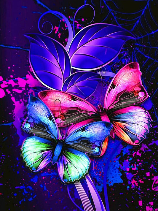 Butterfly - Full Round Drill Diamond Painting 30*40CM