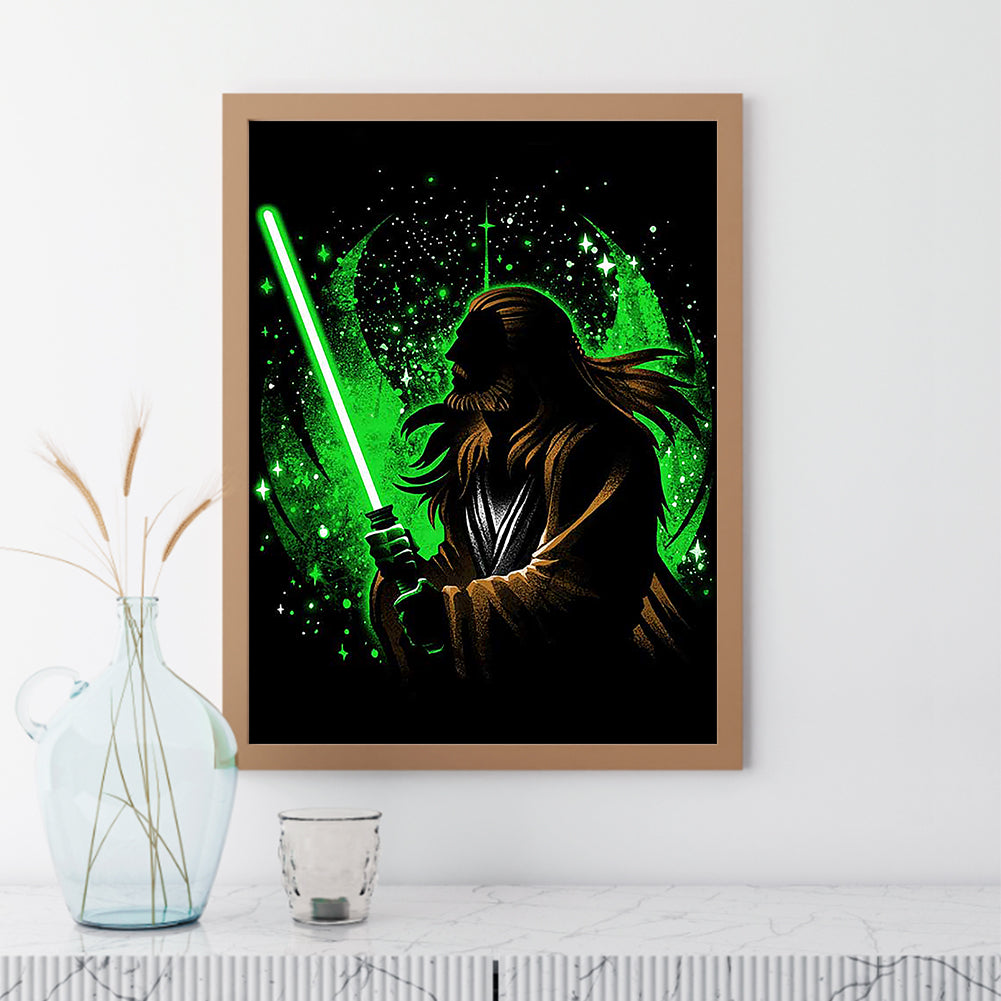 Star Wars Silhouette - Full Round Drill Diamond Painting 30*40CM