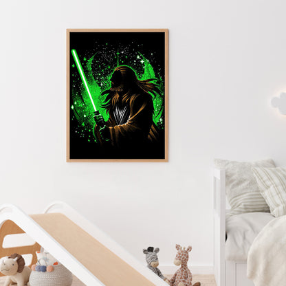 Star Wars Silhouette - Full Round Drill Diamond Painting 30*40CM