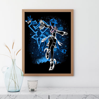 Aqua Silhouette - Full Round Drill Diamond Painting 30*40CM