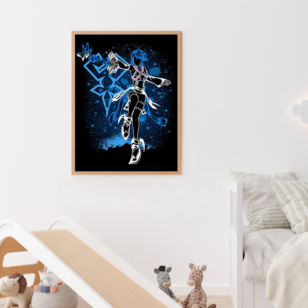 Aqua Silhouette - Full Round Drill Diamond Painting 30*40CM