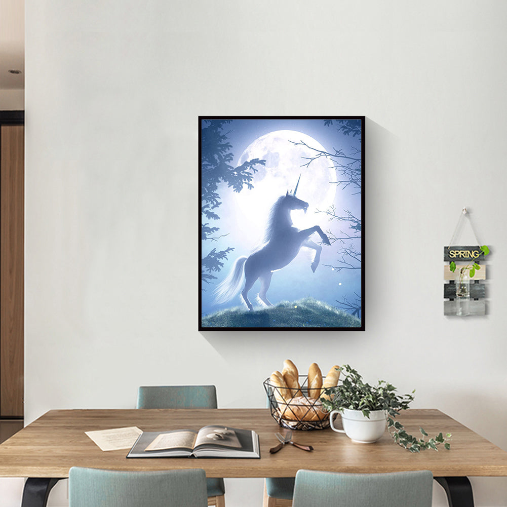 Unicorn 30*40CM(Canvas) Full Round Drill Diamond Painting