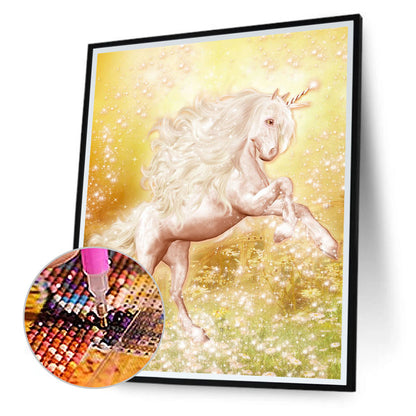 Unicorn 30*40CM(Canvas) Full Round Drill Diamond Painting