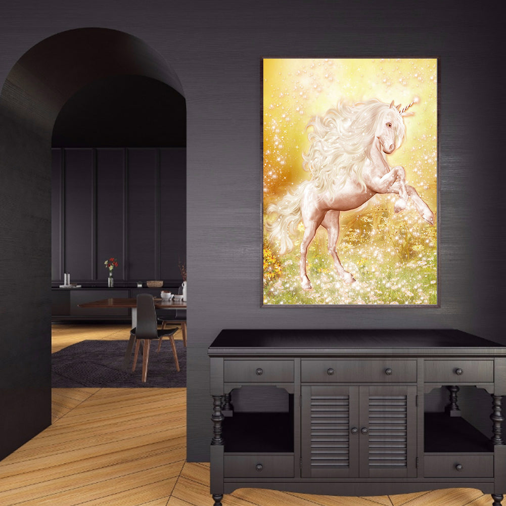 Unicorn 30*40CM(Canvas) Full Round Drill Diamond Painting